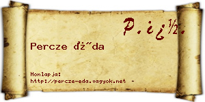 Percze Éda névjegykártya
